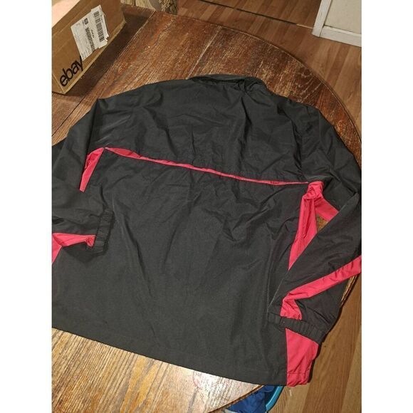 Large Dunbrooke Make the Difference Red Black Packable Full Zip Hooded Jacket - Picture 4 of 4